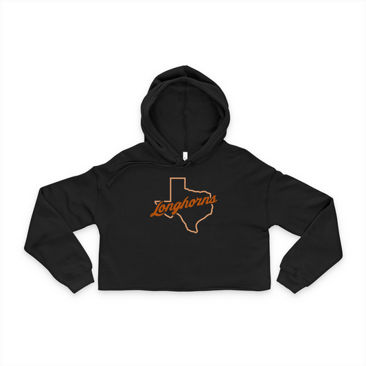 OFFICIALLY LICENSED: Texas Outline Cropped Hoodie