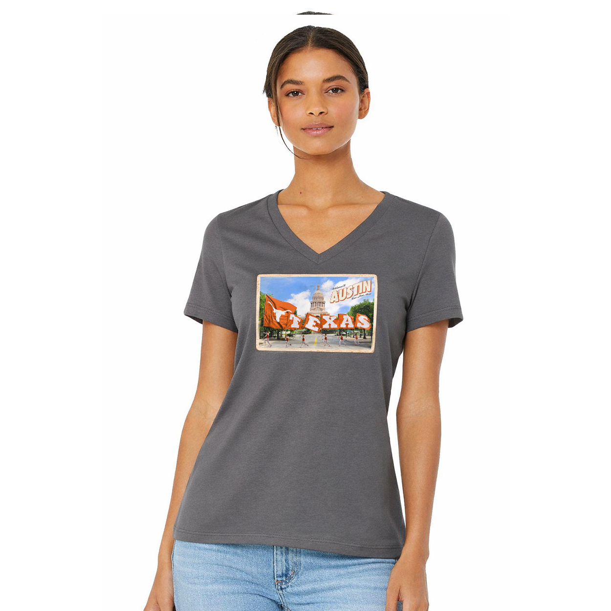 OFFICIALLY LICENSED: Texas Lives Here - Women's Jersey Short Sleeve V-Neck