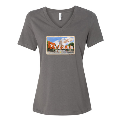 OFFICIALLY LICENSED: Texas Lives Here - Women's Jersey Short Sleeve V-Neck