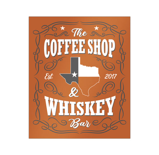 The Coffee Shop & Whiskey Bar - Vinyl Sticker