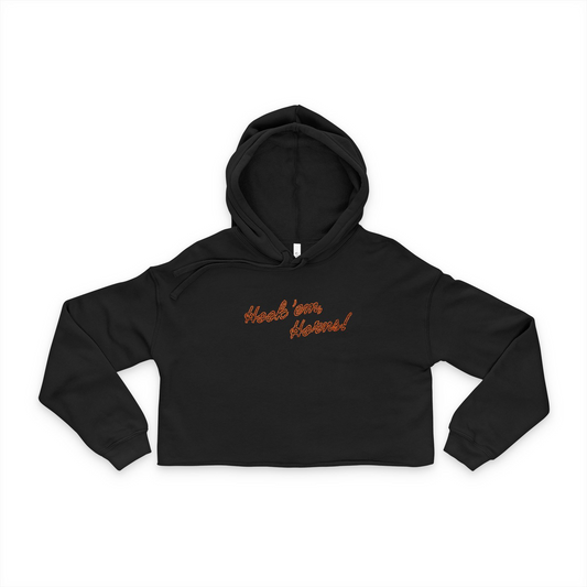 OFFICIALLY LICENSED: Hook ‘Em Horns Bling Cropped Hoodie