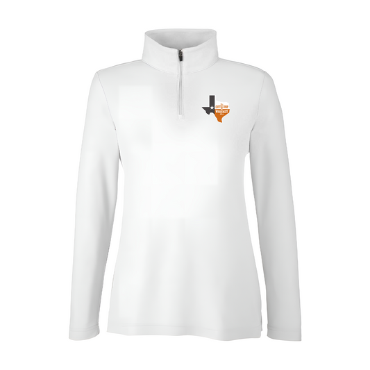 Texas - White Women's Fusion ChromaSoft™ Pique Quarter-Zip Pullover