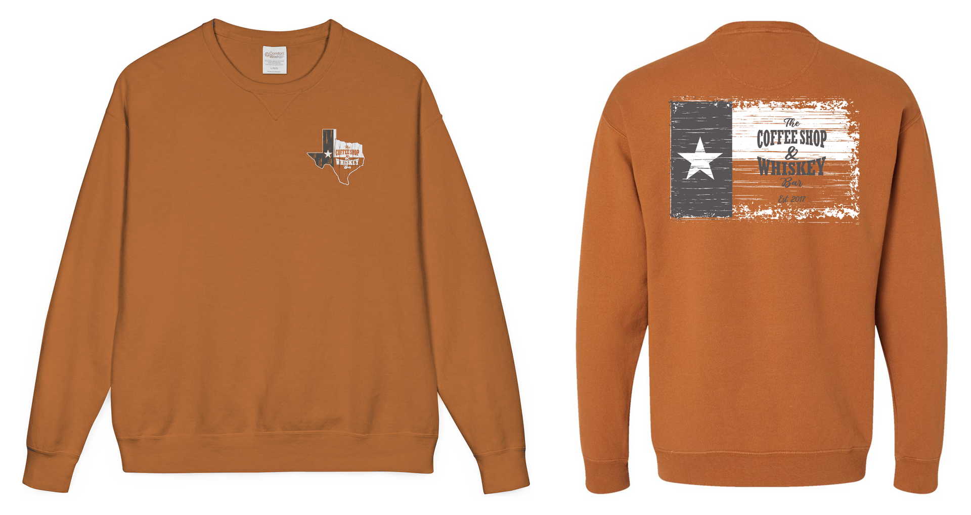 Texas - Hanes Adult ComfortWash Unisex Crew Sweatshirt – The