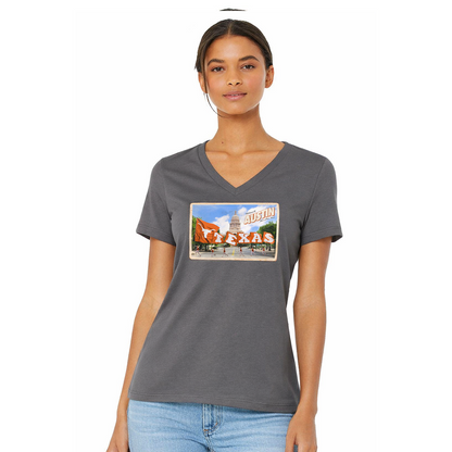 OFFICIALLY LICENSED: Texas Lives Here - Women's Jersey Short Sleeve V-Neck